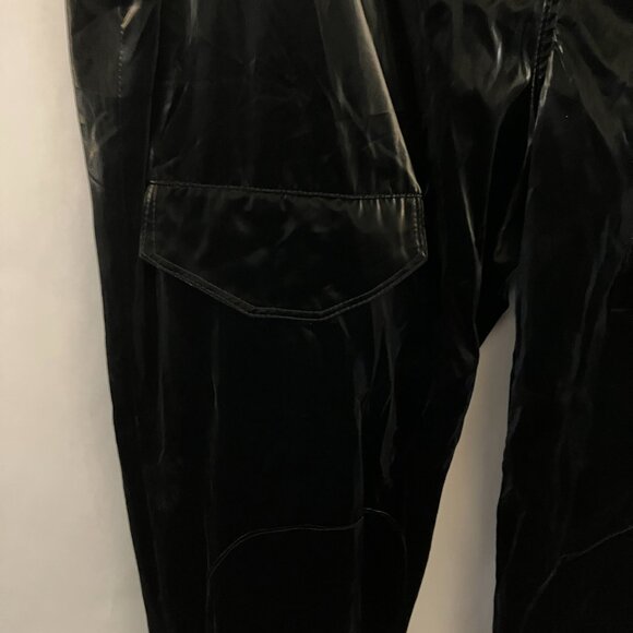 RtA Womens Harlan Pilot Pants XS Flux Black Faux Patent Leather Glossy NWT $325 - Picture 10 of 16